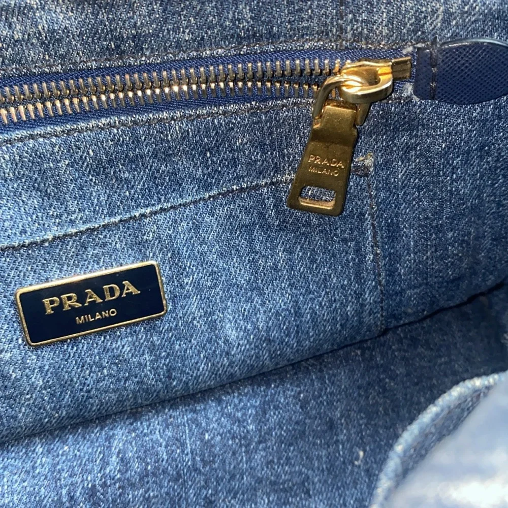 Prada Blue Denim Satchel - Picture 5 of 14